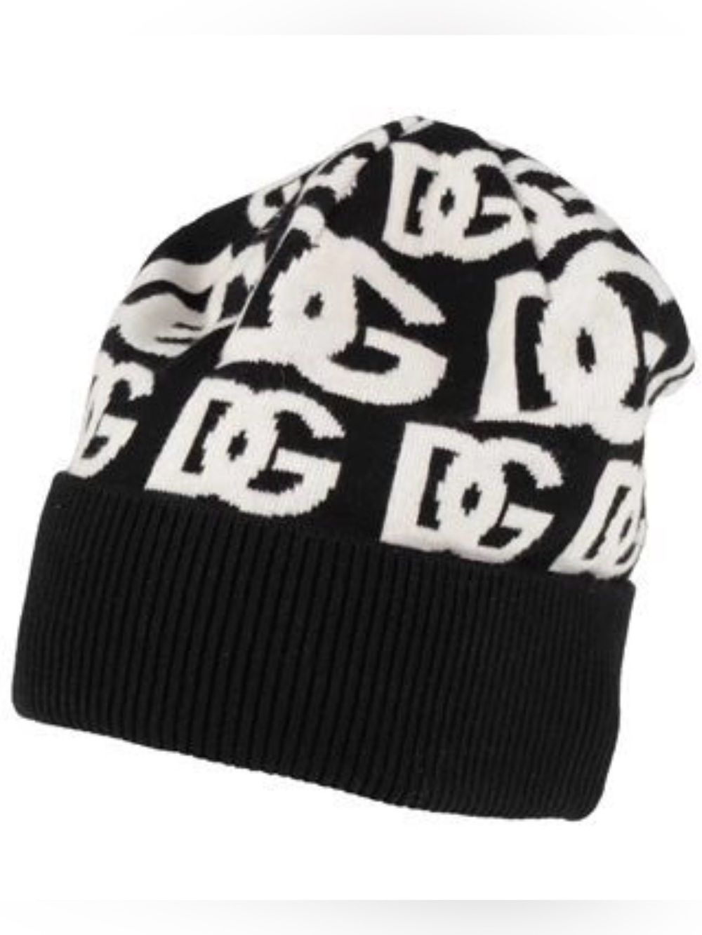 NWT $613 DOLCE & GABBANA
Jacquard-Knit Beanie Made in Italy